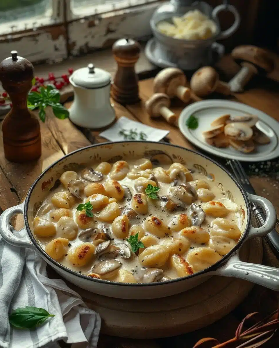 Gnocchis aux Champignons à la Crème