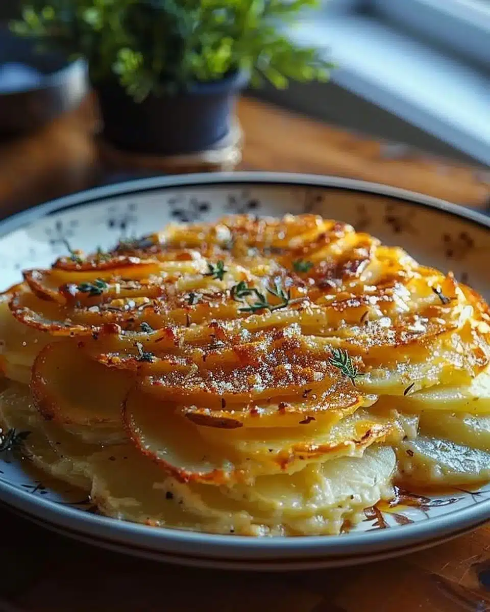Gratin de pommes de terre croustillants et fondants