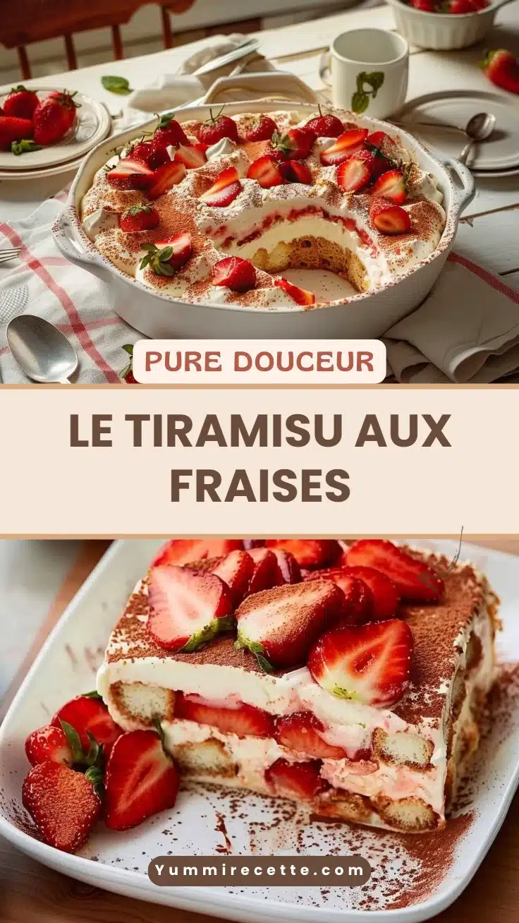 Le tiramisu aux fraises