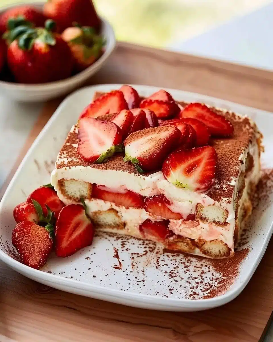 Le tiramisu aux fraises
