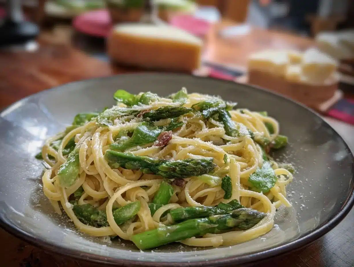 Linguine with Green Asparagus