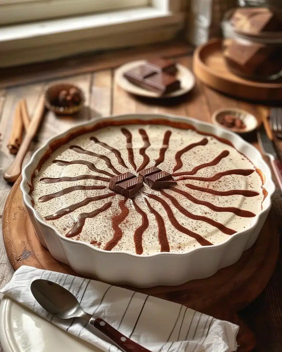 Mousse zébrée aux deux chocolats