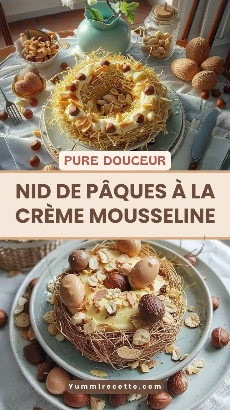 Nid de Pâques à la crème mousseline