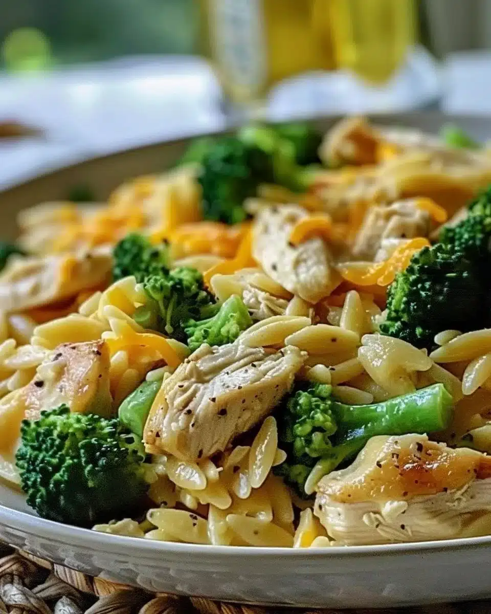 Orzo de Poulet au Brocoli et au Cheddar : Une Recette Incroyable Ultime