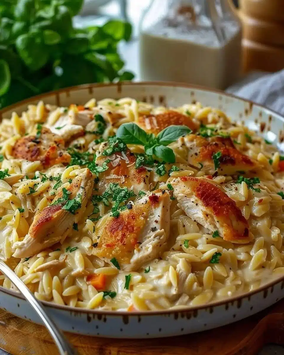Orzo au Poulet Crémeux