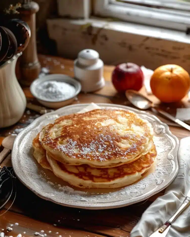 Délicieux pancakes au yaourt prêts à être dégustés