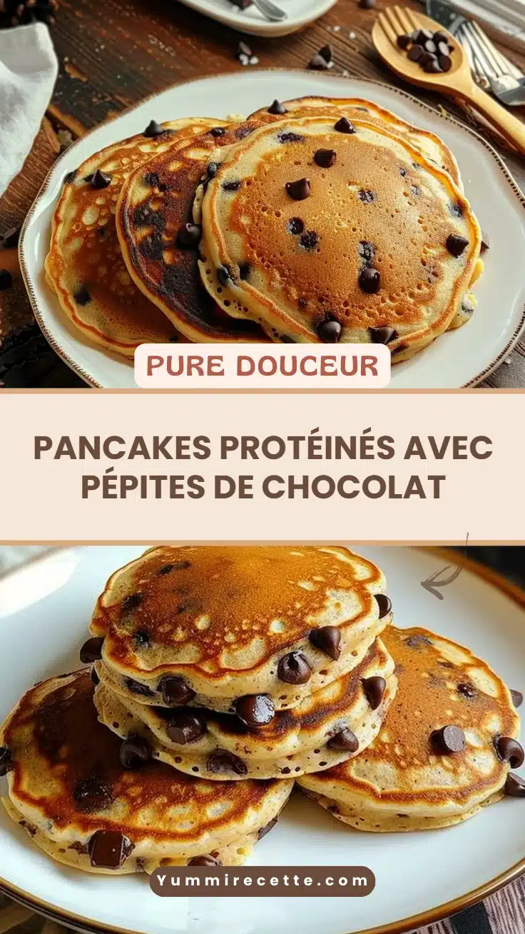 Pancakes Protéinés avec Pépites de Chocolat