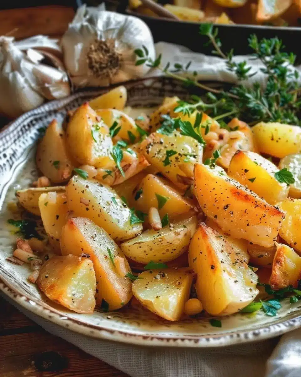 Recette : Pommes de terre à la grecque.