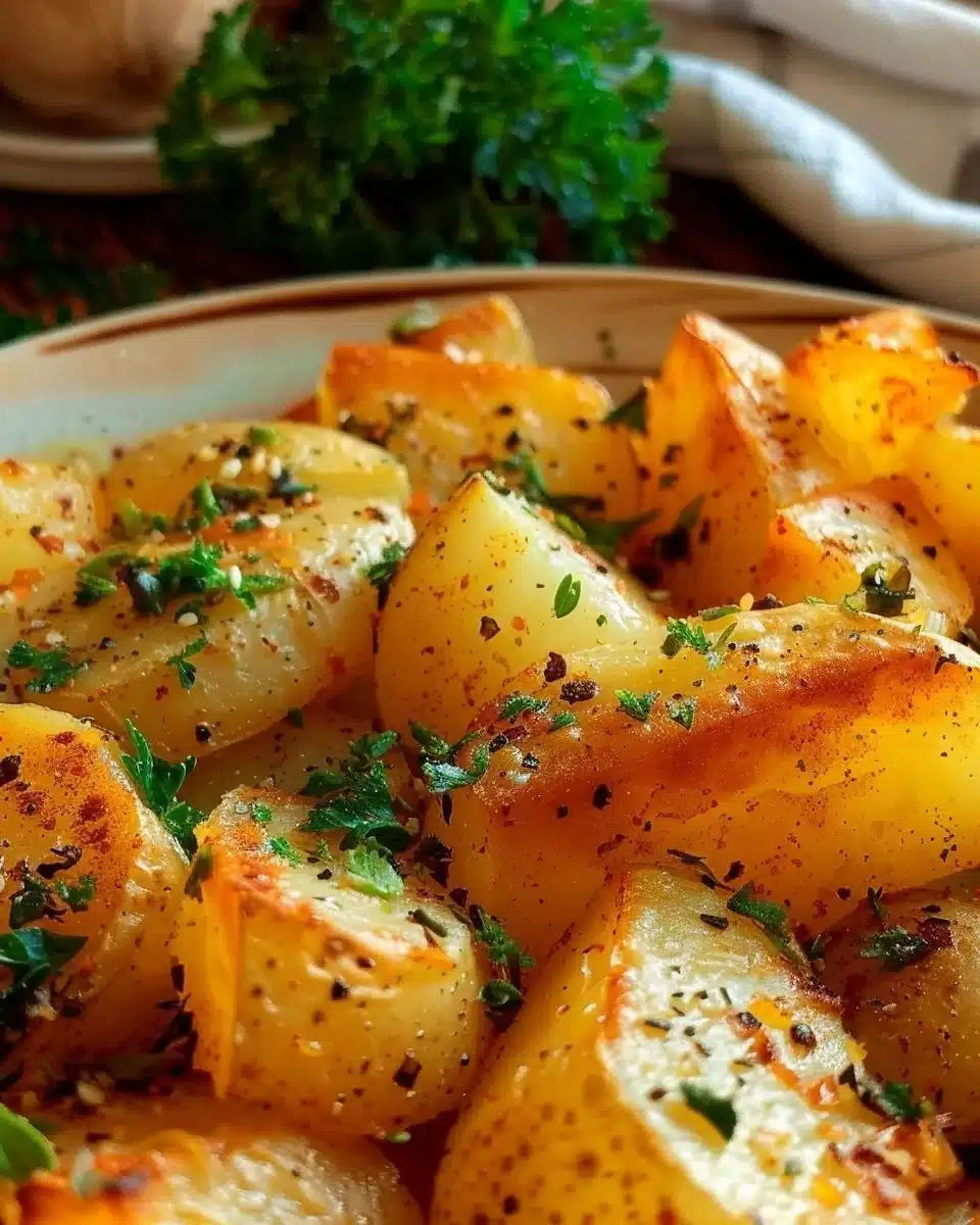 Recette : Pommes de terre à la grecque.