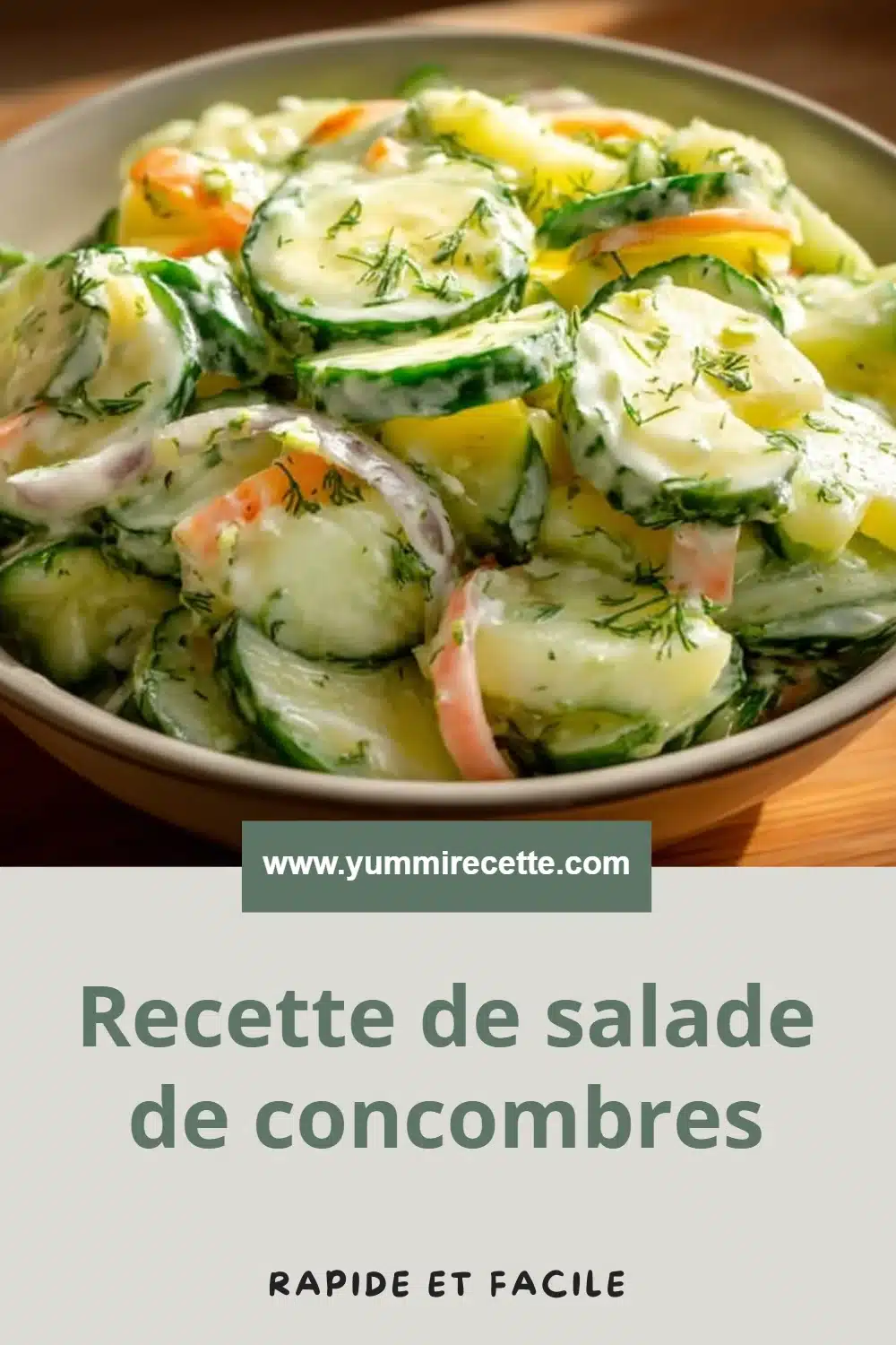 Recette de salade de concombres