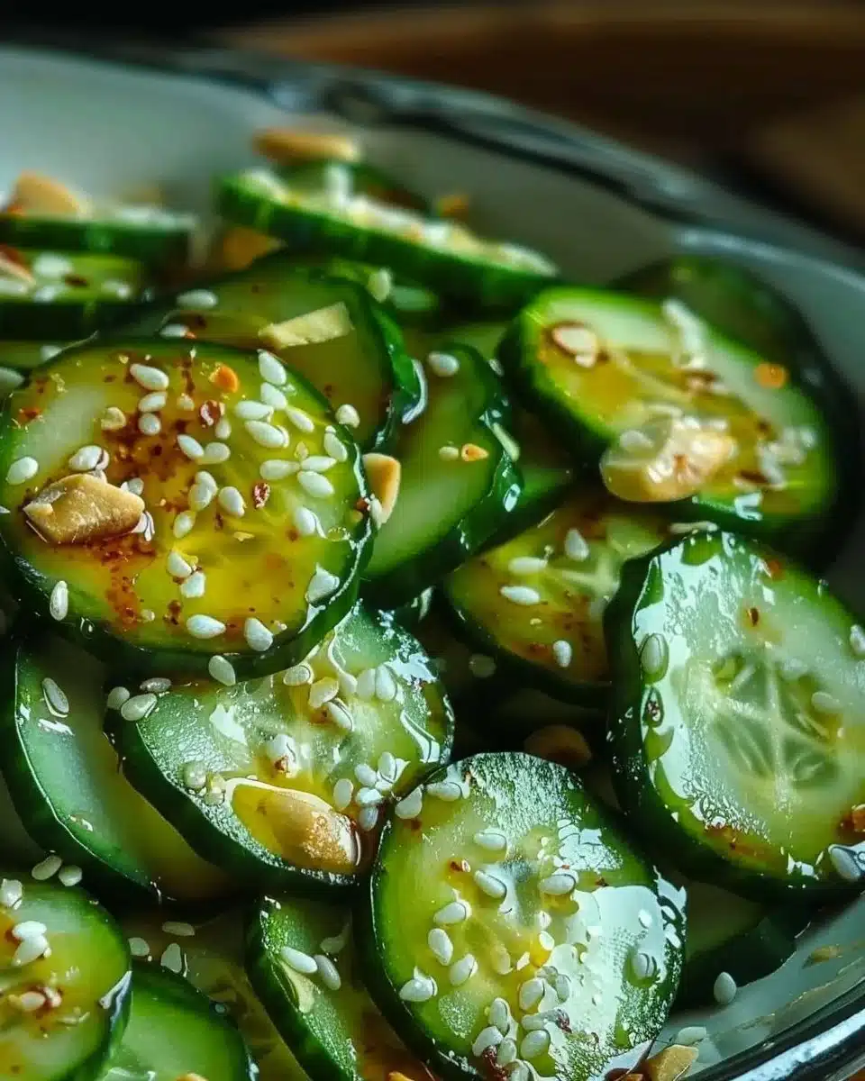 On adore cette salade de concombre à l'asiatique... parce qu'on a toujours tout sous la main pour la réaliser.