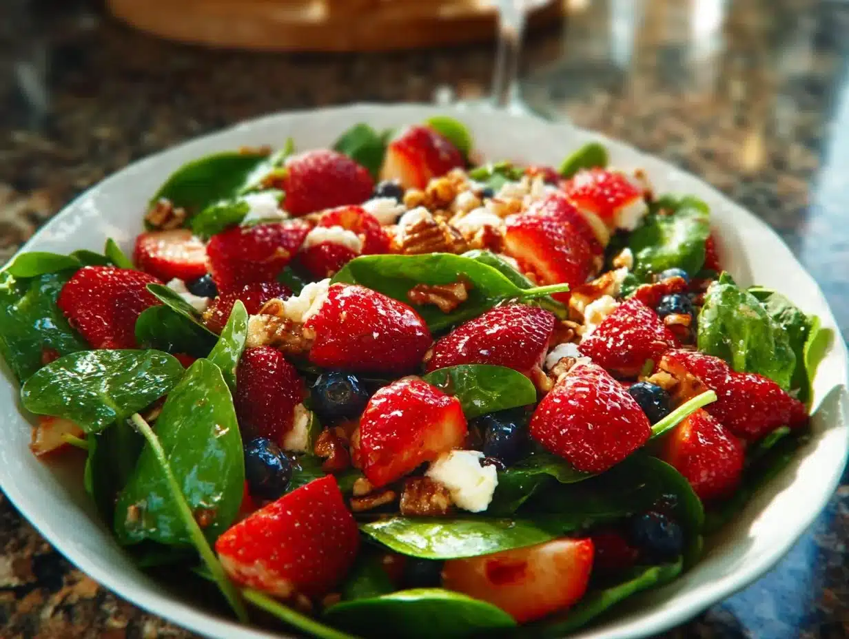 Salade de fraises et d’épinards en 30 minutes