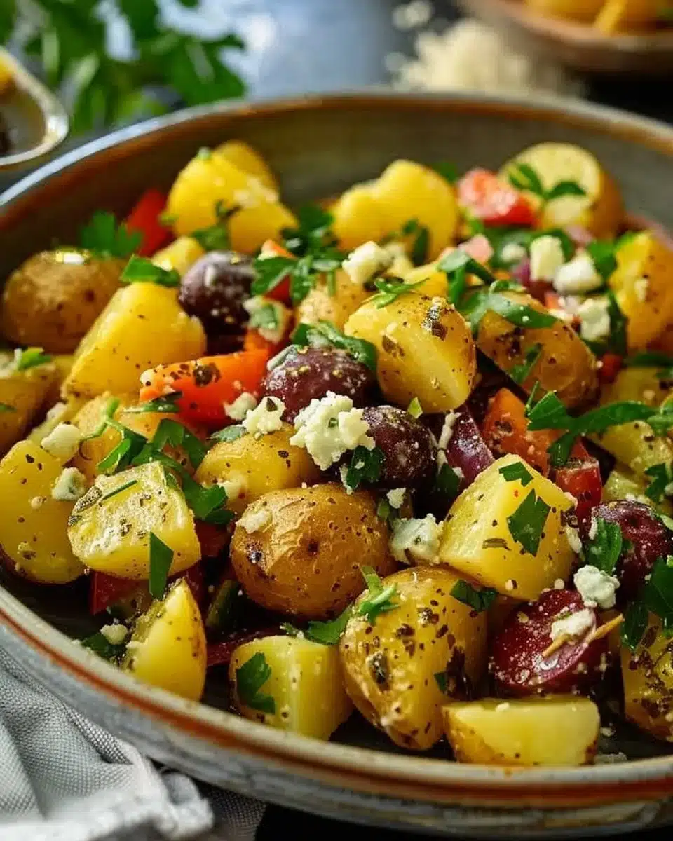 Salade de pomme de terre à la grecque
