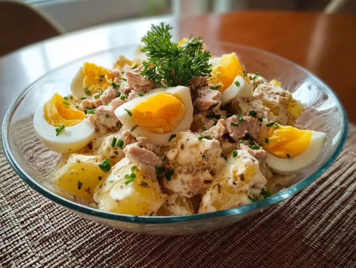 Salade de Pommes de Terre au Thon et aux Œufs Frais