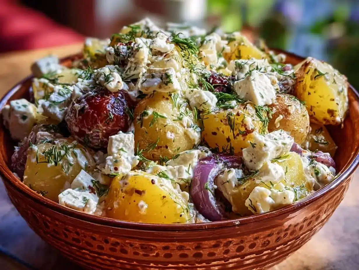 Salade de pommes de terre crémeuse et feta