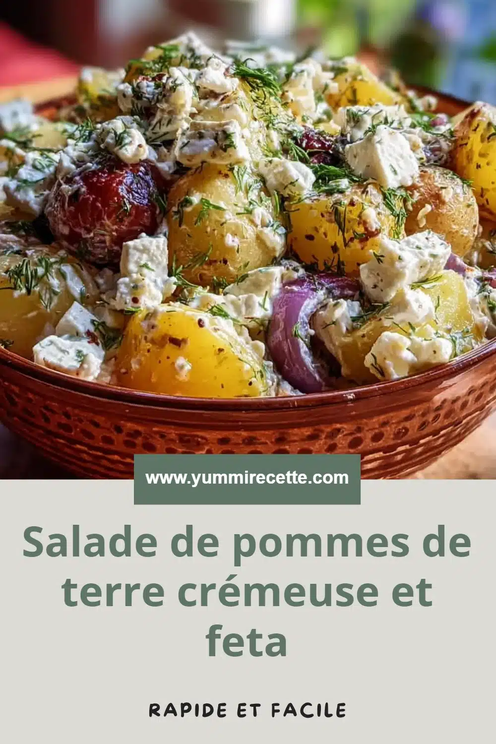 Salade de pommes de terre crémeuse et feta