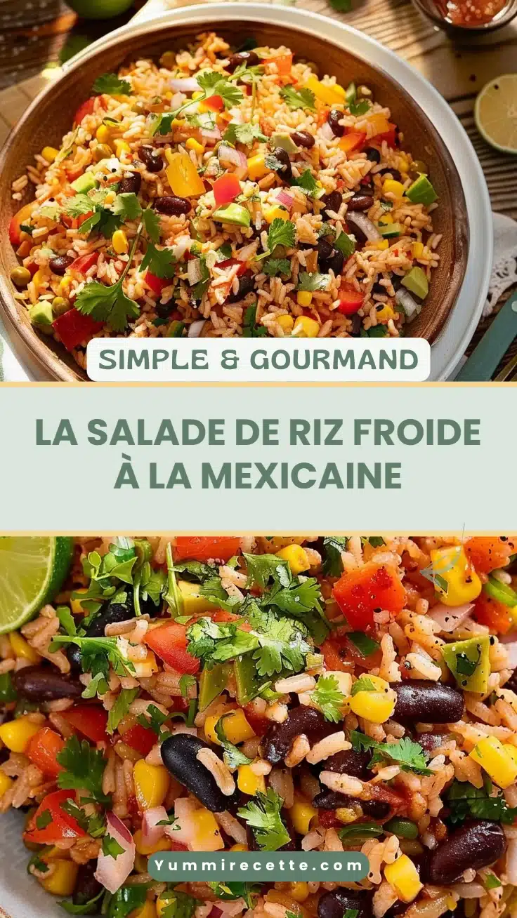 La salade de riz froide à la mexicaine
