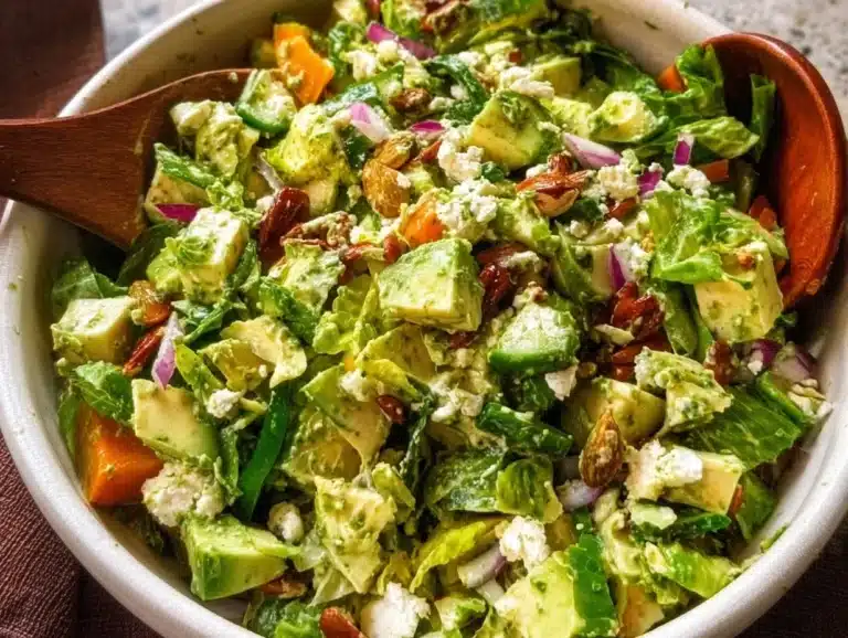 Assiette de Salade Déesse Verte avec légumes frais et vinaigrette