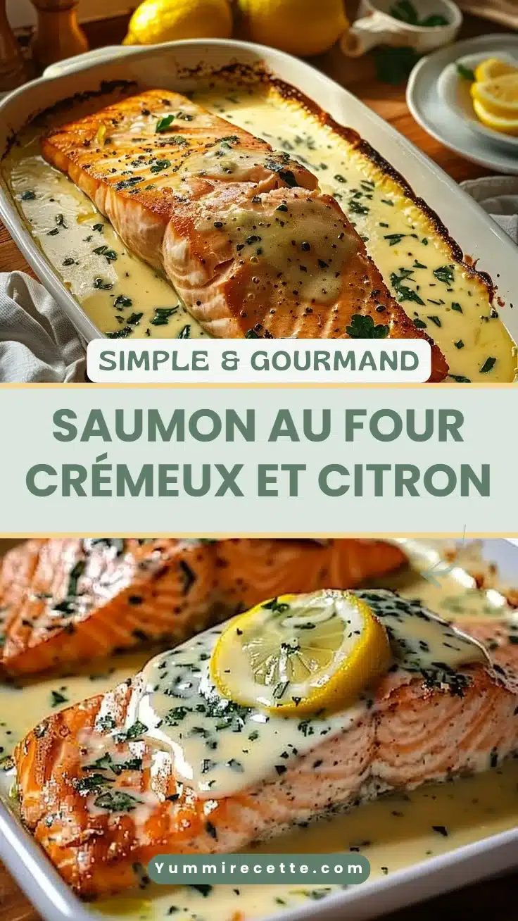 Saumon au four crémeux et citron