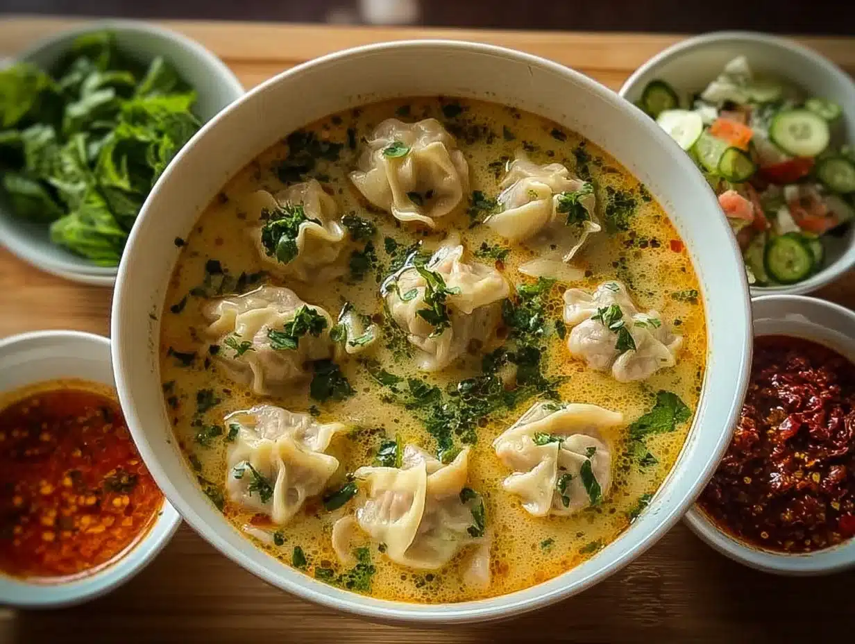 Soupe thaï réconfortante aux raviolis