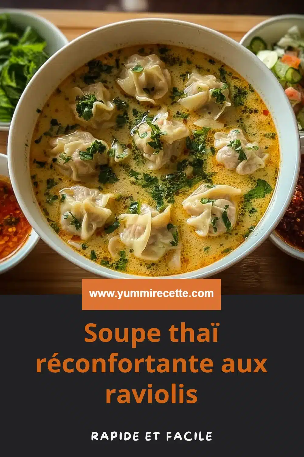 Soupe thaï réconfortante aux raviolis